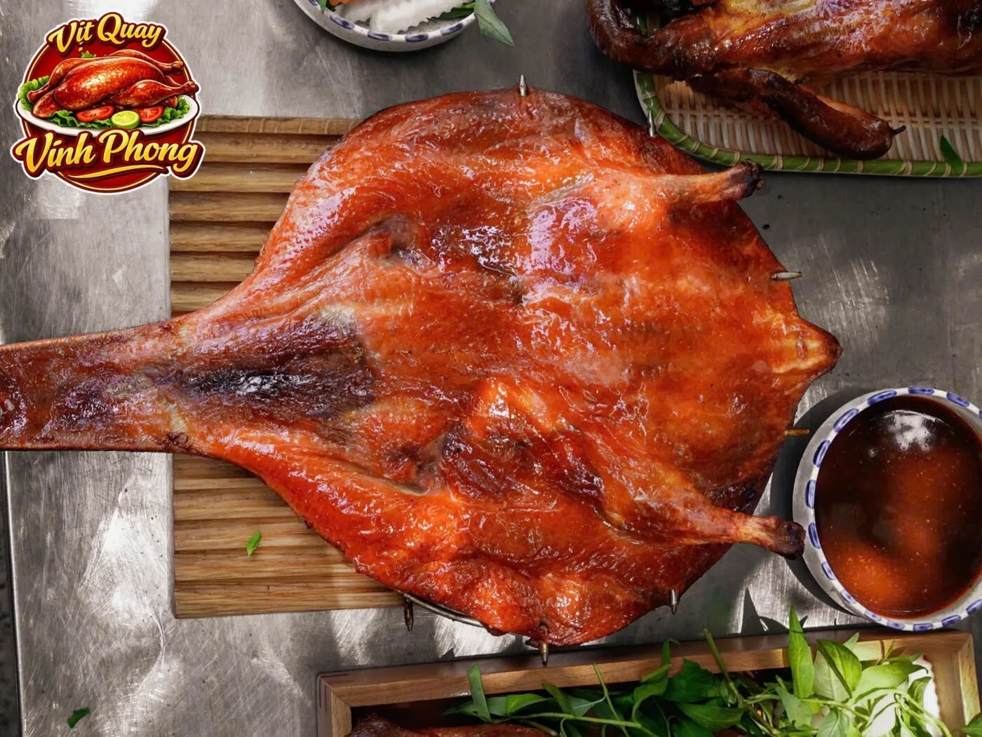 vịt quay bùi hữu nghĩa nguyên con da giòn vàng óng hấp dẫn