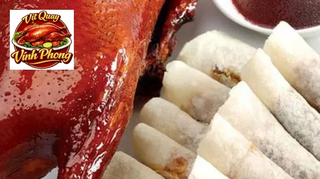Vịt quay Bắc Kinh đúng chuẩn nhà hàng với lớp da vàng giòn